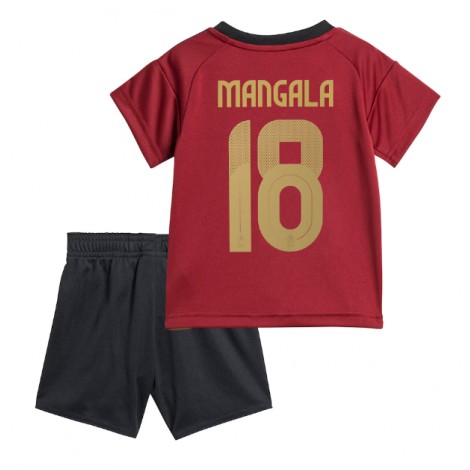België Orel Mangala #18 Thuis tenue Kids EK 2024 Korte Mouw (+ Korte broeken)