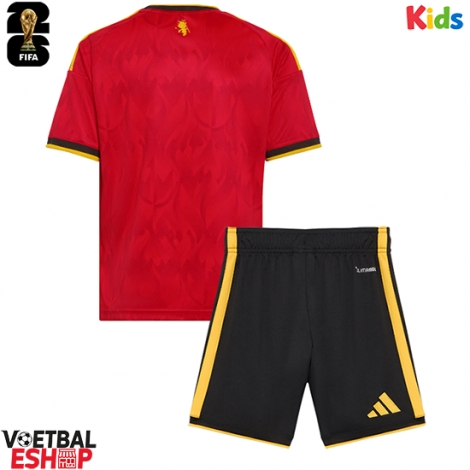 België Thuis tenue Kids WK 2026 Korte Mouw (+ Korte broeken)
