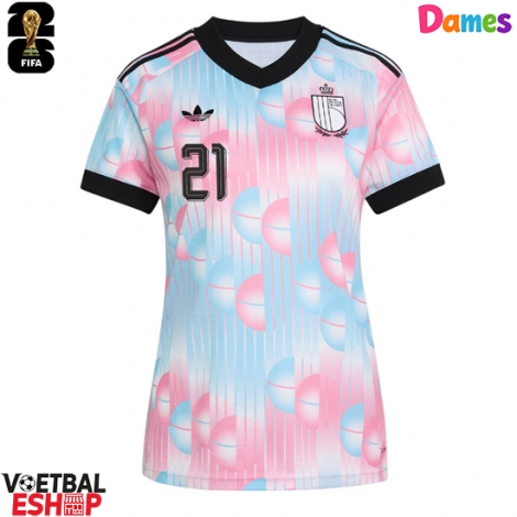 België Timothy Castagne #21 Uit tenue Dames WK 2026 Korte Mouw