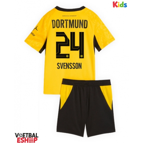 Borussia Dortmund Daniel Svensson #24 Thuis tenue Kids 2026-27 Korte Mouw (+ Korte broeken)