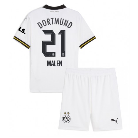 Borussia Dortmund Donyell Malen #21 Derde tenue Kids 2024-25 Korte Mouw (+ Korte broeken)