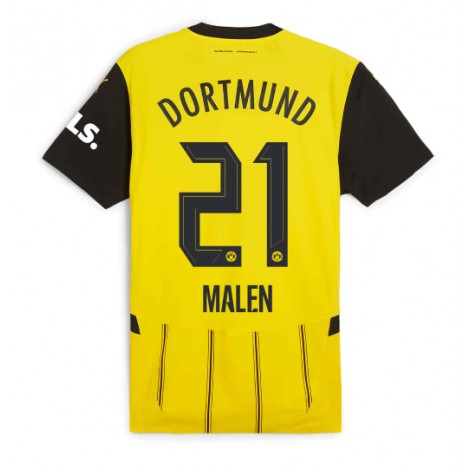 Borussia Dortmund Donyell Malen #21 Thuis tenue 2024-25 Korte Mouw