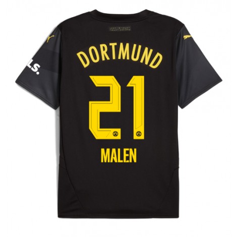 Borussia Dortmund Donyell Malen #21 Uit tenue 2024-25 Korte Mouw