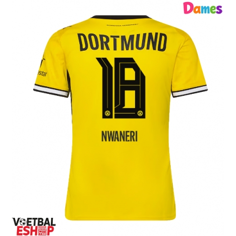 Borussia Dortmund Ethan Nwaneri #18 Thuis tenue Dames 2026-27 Korte Mouw