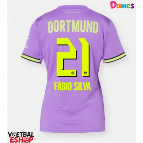 Borussia Dortmund Fabio Silva #21 Derde tenue Dames 2026-27 Korte Mouw
