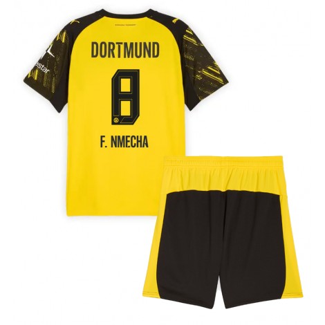 Borussia Dortmund Felix Nmecha #8 Thuis tenue Kids 2025-26 Korte Mouw (+ Korte broeken)
