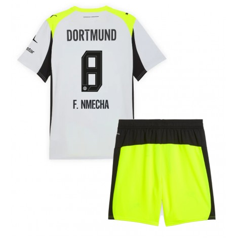 Borussia Dortmund Felix Nmecha #8 Uit tenue Kids 2025-26 Korte Mouw (+ Korte broeken)