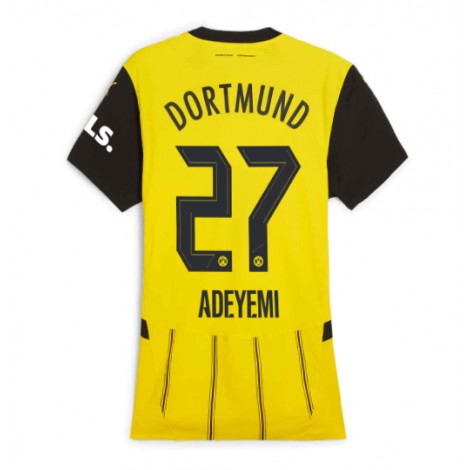 Borussia Dortmund Karim Adeyemi #27 Thuis tenue Dames 2024-25 Korte Mouw
