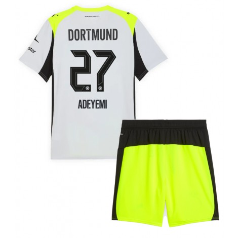 Borussia Dortmund Karim Adeyemi #27 Uit tenue Kids 2025-26 Korte Mouw (+ Korte broeken)
