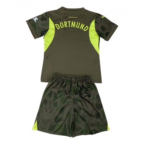 Borussia Dortmund Keeper Uit tenue Kids 2024-25 Korte Mouw (+ Korte broeken)