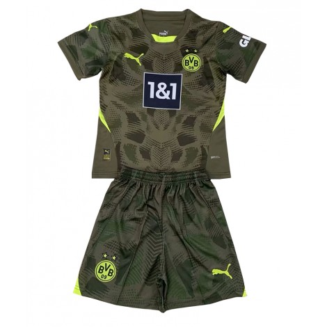 Borussia Dortmund Keeper Uit tenue Kids 2024-25 Korte Mouw (+ Korte broeken)