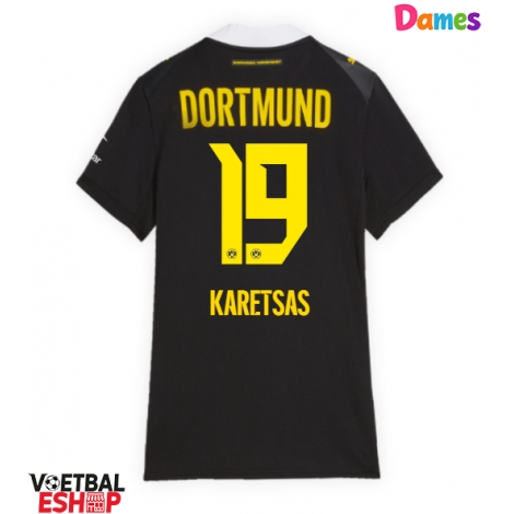 Borussia Dortmund Konstantinos Karetsas #19 Uit tenue Dames 2026-27 Korte Mouw