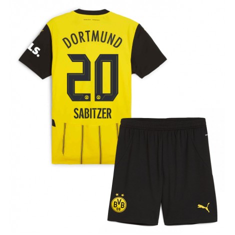 Borussia Dortmund Marcel Sabitzer #20 Thuis tenue Kids 2024-25 Korte Mouw (+ Korte broeken)