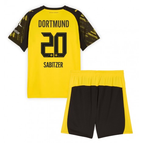 Borussia Dortmund Marcel Sabitzer #20 Thuis tenue Kids 2025-26 Korte Mouw (+ Korte broeken)