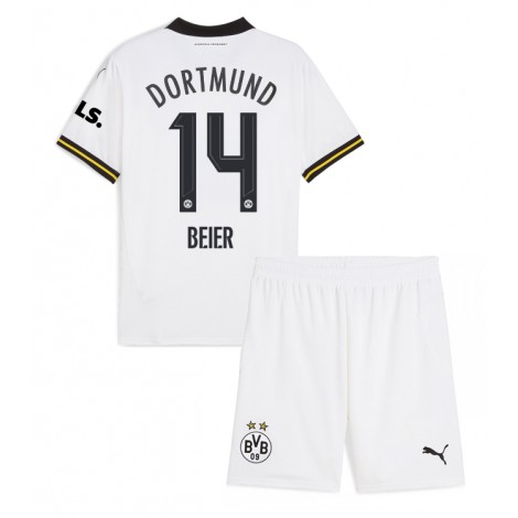 Borussia Dortmund Maximilian Beier #14 Derde tenue Kids 2024-25 Korte Mouw (+ Korte broeken)