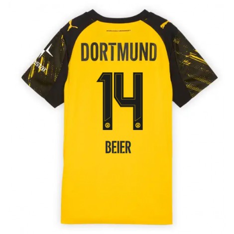 Borussia Dortmund Maximilian Beier #14 Thuis tenue Dames 2025-26 Korte Mouw