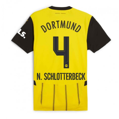 Borussia Dortmund Nico Schlotterbeck #4 Thuis tenue 2024-25 Korte Mouw