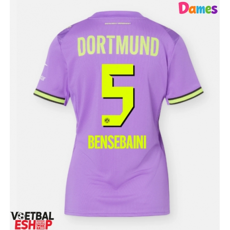 Borussia Dortmund Ramy Bensebaini #5 Derde tenue Dames 2026-27 Korte Mouw