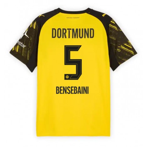 Borussia Dortmund Ramy Bensebaini #5 Thuis tenue 2025-26 Korte Mouw
