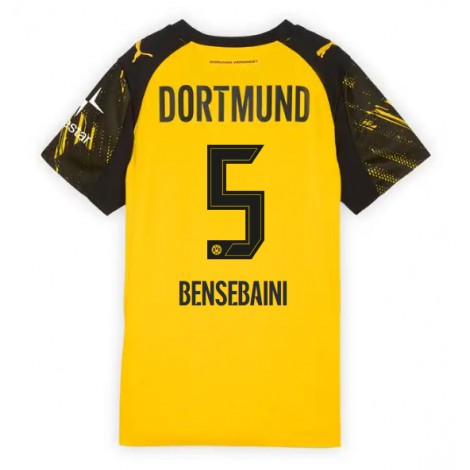 Borussia Dortmund Ramy Bensebaini #5 Thuis tenue Dames 2025-26 Korte Mouw