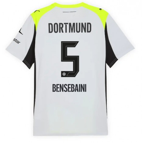 Borussia Dortmund Ramy Bensebaini #5 Uit tenue 2025-26 Korte Mouw