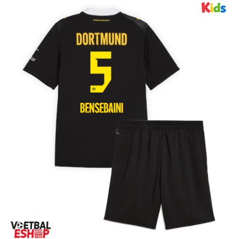 Borussia Dortmund Ramy Bensebaini #5 Uit tenue Kids 2026-27 Korte Mouw (+ Korte broeken)