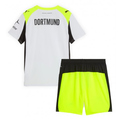 Borussia Dortmund Uit tenue Kids 2025-26 Korte Mouw (+ Korte broeken)