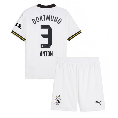 Borussia Dortmund Waldemar Anton #3 Derde tenue Kids 2024-25 Korte Mouw (+ Korte broeken)