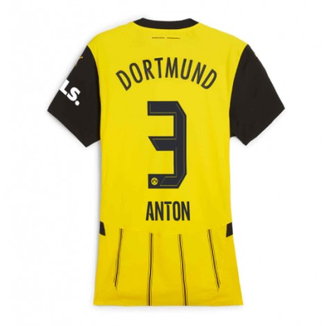 Borussia Dortmund Waldemar Anton #3 Thuis tenue Dames 2024-25 Korte Mouw
