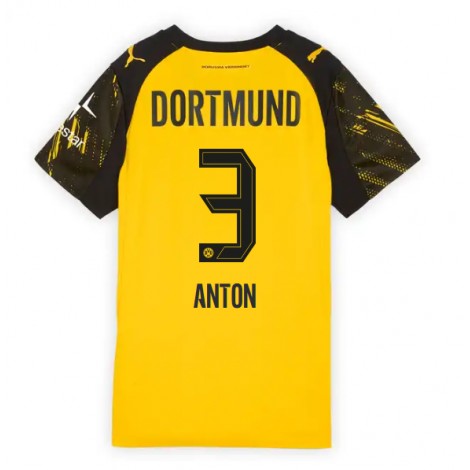 Borussia Dortmund Waldemar Anton #3 Thuis tenue Dames 2025-26 Korte Mouw