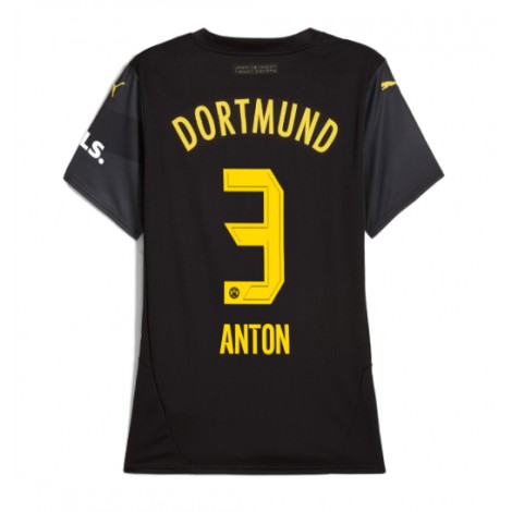 Borussia Dortmund Waldemar Anton #3 Uit tenue Dames 2024-25 Korte Mouw