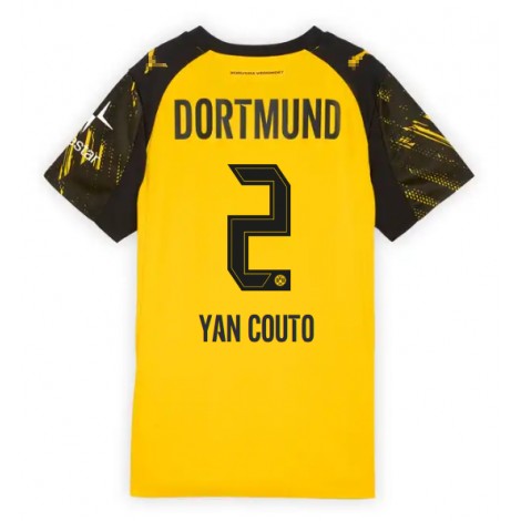 Borussia Dortmund Yan Couto #2 Thuis tenue Dames 2025-26 Korte Mouw
