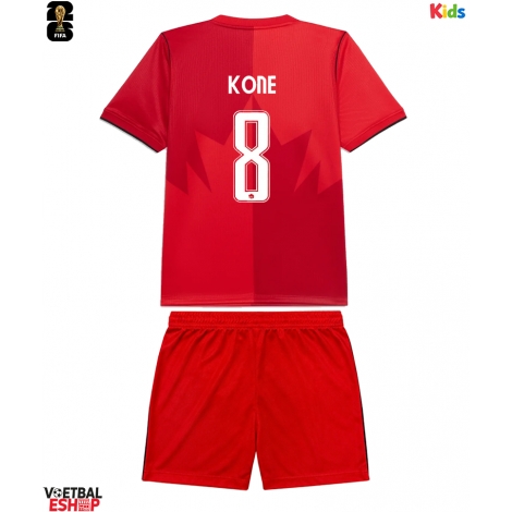 Canada Ismael Kone #8 Thuis tenue Kids WK 2026 Korte Mouw (+ Korte broeken)