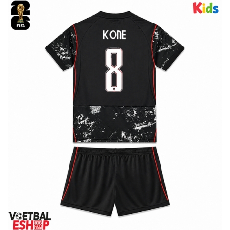 Canada Ismael Kone #8 Uit tenue Kids WK 2026 Korte Mouw (+ Korte broeken)