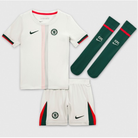 Chelsea Christopher Nkunku #18 Uit tenue Kids 2025-26 Korte Mouw (+ Korte broeken)