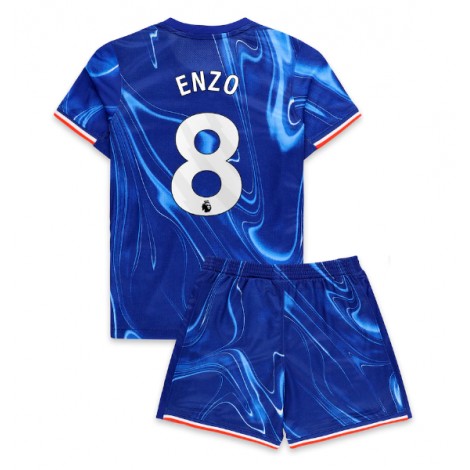 Chelsea Enzo Fernandez #8 Thuis tenue Kids 2024-25 Korte Mouw (+ Korte broeken)