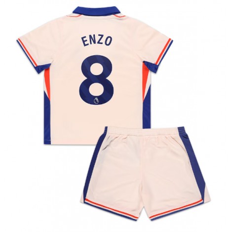 Chelsea Enzo Fernandez #8 Uit tenue Kids 2024-25 Korte Mouw (+ Korte broeken)