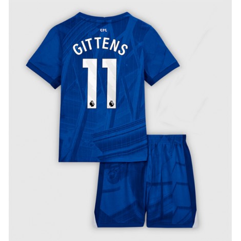 Chelsea Jamie Gittens #11 Thuis tenue Kids 2025-26 Korte Mouw (+ Korte broeken)