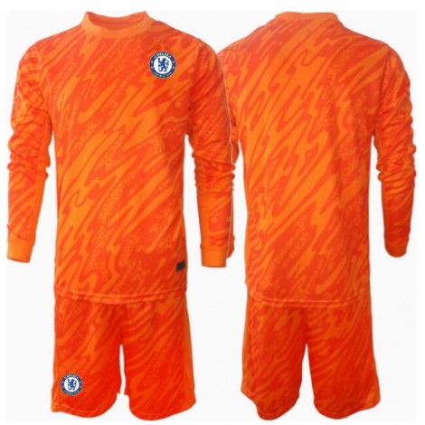 Chelsea Keeper Thuis tenue Kids 2024-25 Lange Mouw (+ Korte broeken)