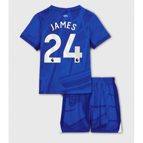 Chelsea Reece James #24 Thuis tenue Kids 2025-26 Korte Mouw (+ Korte broeken)