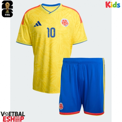 Colombia James Rodriguez #10 Thuis tenue Kids WK 2026 Korte Mouw (+ Korte broeken)