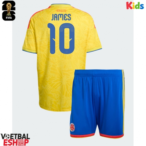 Colombia James Rodriguez #10 Thuis tenue Kids WK 2026 Korte Mouw (+ Korte broeken)
