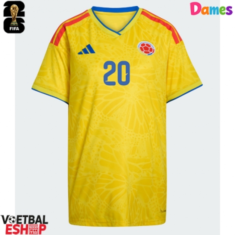 Colombia Juan Fernando Quintero #20 Thuis tenue Dames WK 2026 Korte Mouw