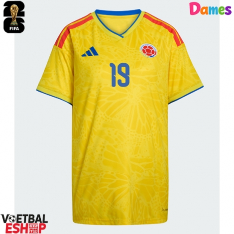 Colombia Rafael Santos Borre #19 Thuis tenue Dames WK 2026 Korte Mouw