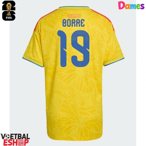 Colombia Rafael Santos Borre #19 Thuis tenue Dames WK 2026 Korte Mouw
