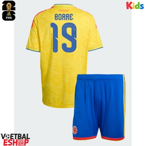 Colombia Rafael Santos Borre #19 Thuis tenue Kids WK 2026 Korte Mouw (+ Korte broeken)