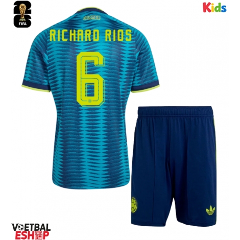 Colombia Richard Rios #6 Uit tenue Kids WK 2026 Korte Mouw (+ Korte broeken)
