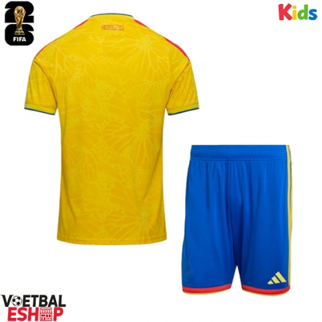 Colombia Thuis tenue Kids WK 2026 Korte Mouw (+ Korte broeken)
