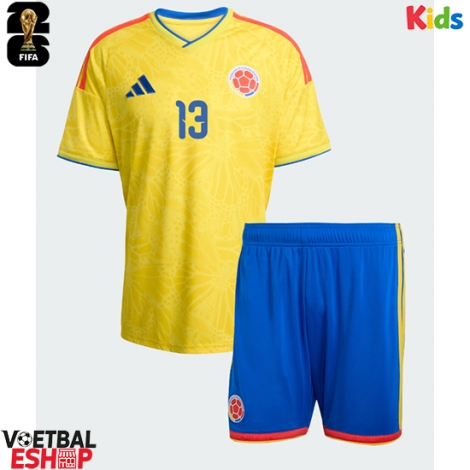 Colombia Yerry Mina #13 Thuis tenue Kids WK 2026 Korte Mouw (+ Korte broeken)