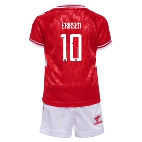 Denemarken Christian Eriksen #10 Thuis tenue Kids EK 2024 Korte Mouw (+ Korte broeken)